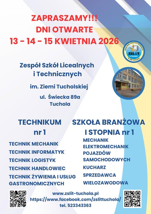 plakat na dni otwarte szkoły